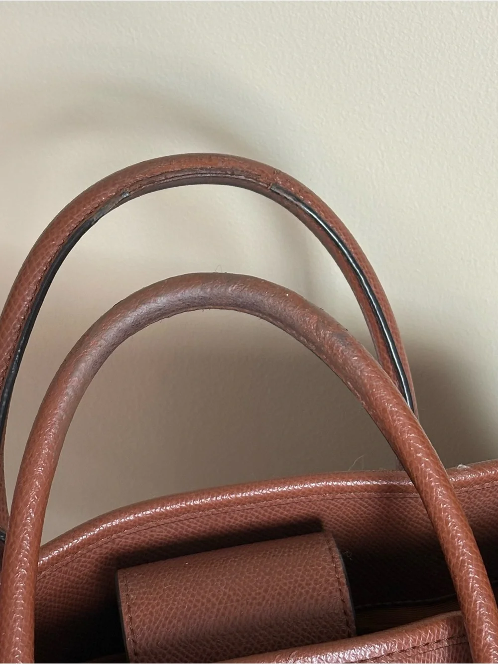 Coach Margot Carryall bag in saddle brown, crossgrain leather